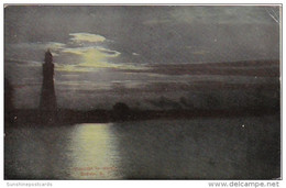 New York Buffalo Harbor By Moonlight 1910 - Buffalo