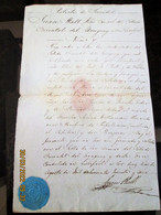 URUGUAY 1836 URUGUAY CONSUL In LIVERPOOL Bill Of Health To Ship Going To Montevideo And Buenos Aires -rare Blue Wax Seal - Documentos Históricos
