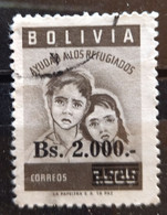 BOLIVIA 1962 World Refugee Year Stamps Of 1960 Surcharged. USADO - USED. - Bolivia