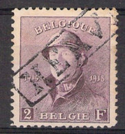 COB 176 Obl Griffe HERVE Rare - 1919 -  Roi Casqué - Cote 525 COB 2022 - 1919-1920 Albert Met Helm