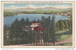 New York Lake Placid Mirror Lake With Mirror Lake Inn In The Foreground Curteich - Adirondack