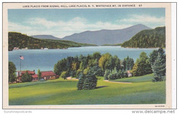 New York Lake Placid From Signal Hill Whiteface Mountain In The Distance Curteich - Adirondack