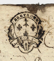 BRETAGNE 1753 Succession De Louis-François-Joseph MORAUD Du Deron Au Profit De Ses Filles Cachet Généralité - Gebührenstempel, Impoststempel