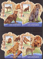 Ivory Coast 2014 Wild Cats Leopards 4 S/S MNH - Repubblica Centroafricana