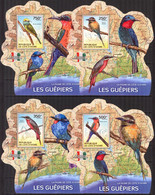 Ivory Coast 2014 Birds Bee - Eaters 4 S/S MNH - Repubblica Centroafricana