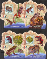 Ivory Coast 2014 Frogs 4 S/S MNH - Repubblica Centroafricana