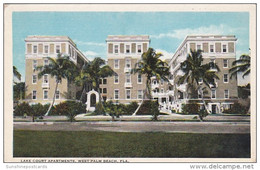 Florida West Palm Beach Lake Court Apartments Curteich - West Palm Beach