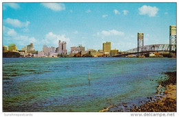 Florida Jacksonville Skyline Showing Main Street Bridge - Jacksonville