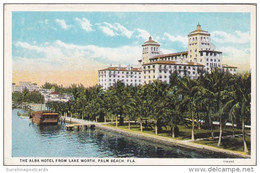 Florida Palm Beach The Alba Hotel From Lake Worth 1929 Curteich - Palm Beach