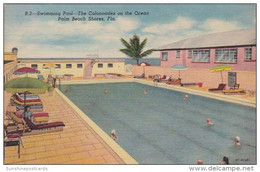 Florida Palm Beach Shores Swimming Pool At The Colonnades 1953 Curteich - Palm Beach