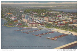 Florida West Palm Beach Marina Aerial View Curteich - West Palm Beach