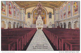 Florida Palm Beach St Edward's Church Interior Curteich - Palm Beach