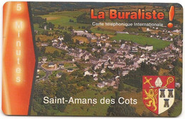 La Buraliste ! - Saint-Amans Des Cots - Carte Privée Internationale 5min Neuve Sans Blister ! - Prepaid Cards: Other