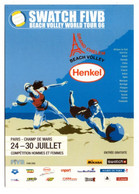 BEACH VOLLEY --PARIS Champ De Mars --2006-- SWATCH  FIVB --Grand Chelem ..carte Publicitaire...à Saisir - Volleyball