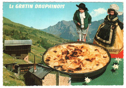 CPSM Recette Du Gratin Dauphinois TBE Chalets Et Poupées Savoyardes En Costume - Recettes (cuisine)