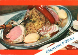 CPM Recette De La Choucroute D'Alsace TBE éd. IRIS La Cigogne - Recettes (cuisine)