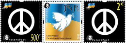 Finland Russia 2022 No War! Help To Ukraine Peterspost Set Of 3 Stamps Mint - Nuevos