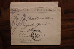 1916 1er Régiment De Zouaves Concarneau FM Franchise Militaire Patriotique Cover WW1 WK1 - Guerra De 1914-18