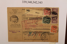 1924 Paket BUSUM Bern Schweiz Deutsche Kartierung Stelle Switzerland Infla Reich Cover Zoologische Station Paketkarte - Storia Postale