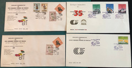 MACAU GRAND PRIX COMMEMORATIVE COVERS LOT OF 4, 1954,1987, 1988. - Cartas & Documentos