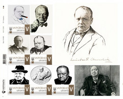 Ukraine 2022, England Politician Winston Churchill, Art, Sheetlet Of 6v - Ucraina
