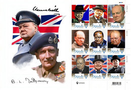 Ukraine 2022, England Politician Winston Churchill, Sheetlet Of 9v - Ucraina