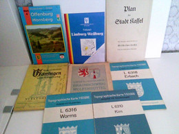 Konvolut Bestehend Aus 8 Alten Landkarten, Zum Thema: Land-, Strassen- Und Touristenkarten. - Deutschland Gesamt