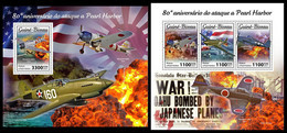 GUINEA BISSAU 2021 - WW2: Pearl Harbor, M/S + S/S. Official Issue [GB210722] - WW2 (II Guerra Mundial)