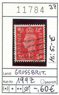 Grossbritannien 1937 - Great Britain 1937 - Grand Bretagne 1937 - Michel 199 Z -  Oo Oblit. Used Gebruikt - Gebruikt