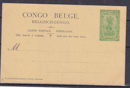 Congo Belge - Carte Postale - Entier Postal - Palmiers - - Briefe U. Dokumente