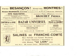 (25) Doubs Publicité Papier Coupure De Presse Année 1935 Besançon Salines Franche Comté Bazar Brochet Pain Epices - Reclame