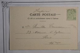 U18 MONACO BELLE CARTE 1904 MONTE CARLO  POUR PARIS +CASINO   + AFFRANCHISSEMENT PLAISANT - Storia Postale