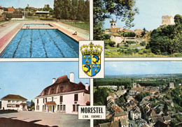 MORESTEL PISCINE HOTEL DE VILLE VUE AERIENNE 1973 - Morestel