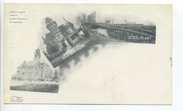 CPA USA - ALABAMA AL - GREETINGS FROM BIRMINGHAM - COURT HOUSE, ELKS NEW HOME, STEEL PLANT - 1902 - Uncommun - Other & Unclassified