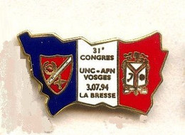 D369 Pin's Militaire Armée 31 Congrès AFN UNC VOSGES LA BRESSE Département écusson Blason Qualité EGF Achat Immédiat - Militaria