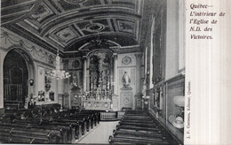 CPA   CANADA---QUEBEC---L'INTERIEUR DE L'EGLISE DE N.-D. DES VICTOIRES - Québec - La Citadelle