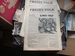 Freies Volk Organ Des Zentralkomitees Der Kommunistischen Partei Deutschland 1960 1 Maj - Sonstige & Ohne Zuordnung