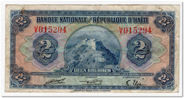 HAITI,2 GOURDES,L.1919 (1946-50),P.171,FINE - Haïti
