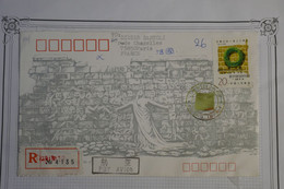 V4 CHINA  BELLE LETTRE RECOM.  1991 POUR PARIS FRANCE++ AFFRANCHISSEMENT PLAISANT - Storia Postale