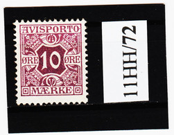 11HH/72 DÄNEMARK 1907  VERRECHNUNGSMARKEN   Michl  4  (*) FALZ  ZÄHNUNG SIEHE ABBILDUNG - Unused Stamps