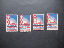Polen ** 1929 Vignetten Polish National Exhibition / Allgemeine Polnische Landes Ausstellung Posen / Poznan - Unused Stamps