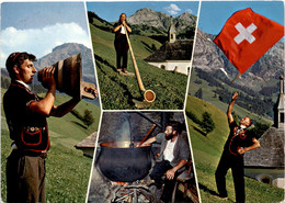 Alpenleben - 4 Bilder (310) * Poststempel Lungern 10. 6. 1977 - Lungern