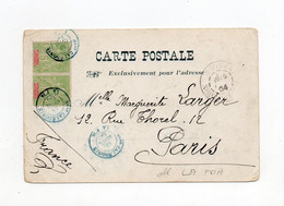 !!! NOUVELLE CALEDONIE, CPA DE 1904 POUR PARIS, CACHET DE LA FOA - Storia Postale