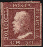 50 Gr. Oleoso Testa Testa D'avorio Pos.71 Sass 14 Nuovo Sg (*) Cv 500 - Sicilië