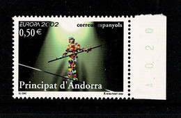 ANDORRA  ANDORRE Bureau Espagnol  Europa CEPT 2002 Cirque  Circus ** MNH  Gomme Intacte  LUXE - Autres & Non Classés