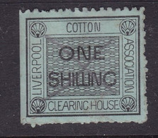 Liverpool Cotton Association .  1/  Black On Pale Blue Barefoot 25 - Fiscale Zegels