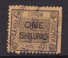 Liverpool Cotton Association .  1/  Black On Buff Barefoot  27 - Fiscaux