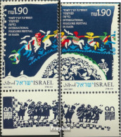 Israel 1160-1161 Mit Tab (kompl.Ausg.) Postfrisch 1990 Folklorefestival - Ungebraucht (ohne Tabs)