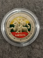 2 EURO COMMEMORATIVE LITUANIE LIETUVA 2015 COLORISE COLOR COLORED CHEVALIER VYTIS - Litauen