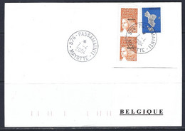 Mayotte Yv 116x2 Marianne -152 Carte De L'ile S/lt De 976-PASSAMAINTI - Briefe U. Dokumente